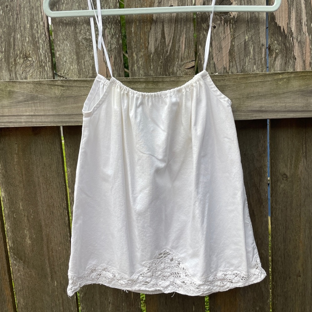 White ribbon cami